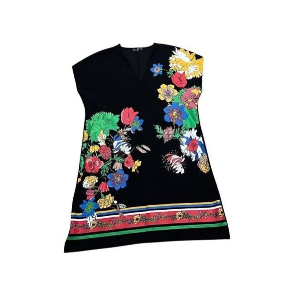 Zara Women’s Dress Floral Mini Short Sleeve Size Medium - Wedding - Colorful - Picture 1 of 7